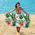 Cactus Print Beach Towel for Travel and Pool Quick Dry Lightweight Sand Resistant Botanical Vacation Accessory - color: Coastal Print 04