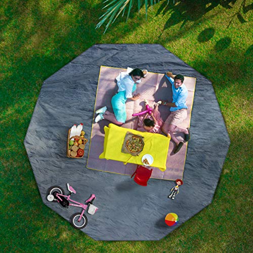 Alvantor Heavy Duty Tarp Waterproof 6'-10'-12'-15' Tarpaulin Ground Trailer with Rust Grommet Weather Resistant Cover Outdoor Camping 10 Mil Thick PE Floor Lightweight Mat - style: 15'x15'