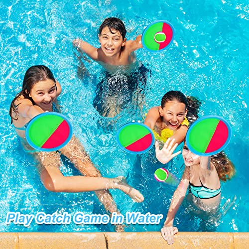 Ayeboovi Toss and Catch Ball Game Outdoor Toys for Kids Yard Games Beach Toys Outside Games for 3 4 5 6 7 8 9 10 Year Old Boys Girls (Upgraded) - style: 4 Paddles 4 Balls