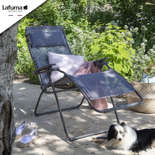 Lafuma Futura Zero Gravity Patio Recliner with Alloy Steel Material and Patented Clip Suspension System for Reclining Patio Chairs, Ocean Blue - color: Blue (Ocean), style: Futura Zero Gravity