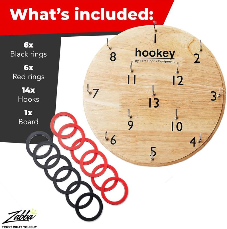 Elite Sportz Equipment Ring Toss Game | Sturdy Wooden Board Set for Kids Outdoor Games | Camping Activities - Adults & Kids Picnic - size: 20"