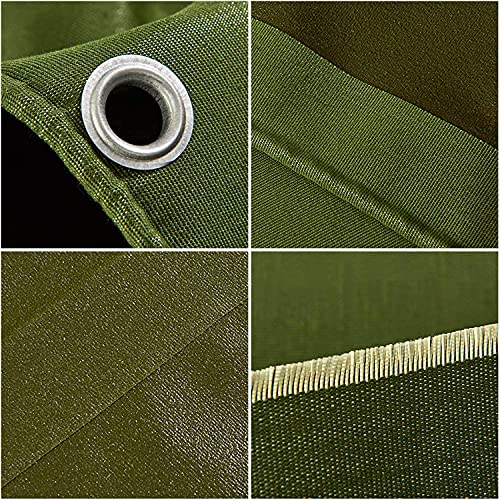 Tarp Canvas,Heavy Duty Waterproof for Outdoors, Truck, Water Resistant, UV Resistant Tarpaulin Cover for Car Boat Camping Firewood Woodpile(6.6 x 6.6 Feet) - size: 6.6 x 6.6 Feet
