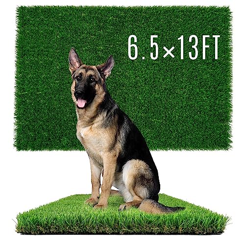 Sunturf Fake Grass for Dogs Artificial Grass Turf Mats for Puppy Training Dog Pads Extra Large for Dogs 6.5x13FT Dog Supplies Reusable - size: 6.5x13 FT