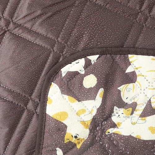 Double Thickened Picnic Blanket, 80x80 Inches, White Fish Pattern, Cotton Filled, Portable Foldable with Leather Carry Strap, Beach and Camping - color: Cat & Dog, size: 80"x80"