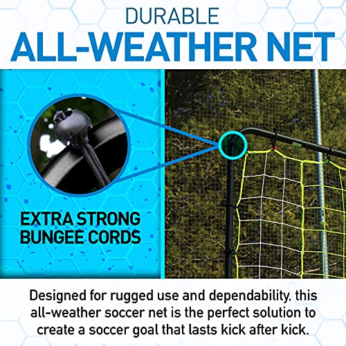 Franklin Sports Soccer Rebounder - Tournament Steel Rebounding Net - Perfect for Backyard Practice and Training - 12' x 6' & 6' x 4' - style: 12' x 6' - Black