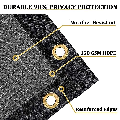 Shade&Beyond 4' X 25' Fence Privacy Screen Heavy Duty 170 GSM Fencing Mesh Shade Net Cover for Wall Garden Yard Backyard Indoor Outdoor Home Decoration, Dark Gray - color: Dark Gray, size: 0 4' x 2 5'