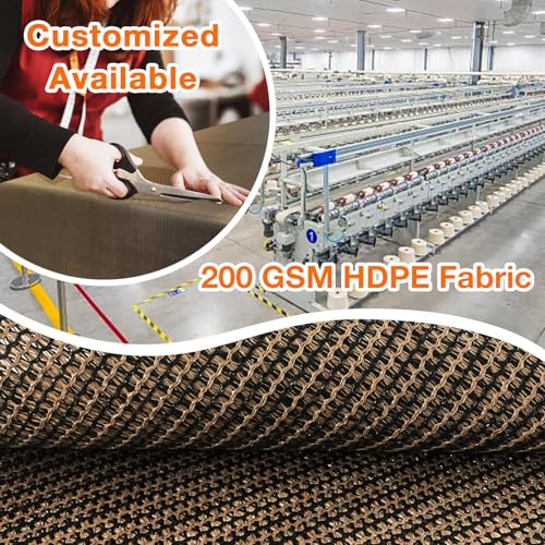 Artpuch Pergola Shade Cover with Grommets 8x10 FT 90% UV Block Outdoor Sun Shade Cloth Privacy Screen for Patio (Customized Available) Mocha - color: Mocha, size: 0 8' x 1 0'