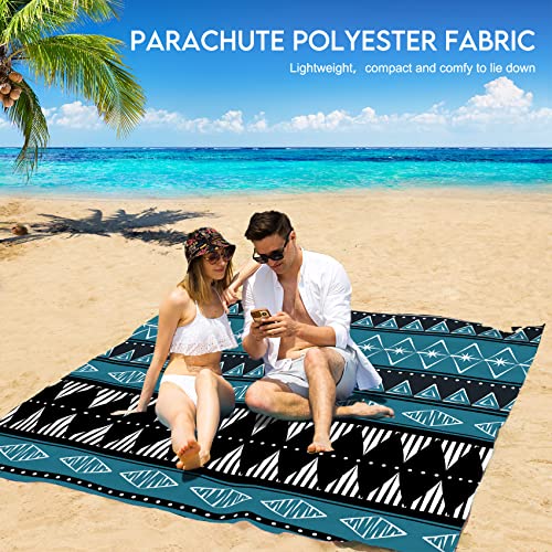 BYDOLL Beach Blanket 78''X81'' Waterproof Sandproof Suits1-4 Adults Oversized Lightweight Large Blanket Picnic Mat for Beach Sand Free Travel Camping Hiking Picnic - color: Bohoo, size: 78"X81"