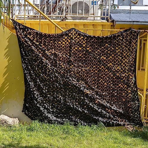 HYOUT Camo Netting Camouflage Net Bulk Roll for Hunting Blinds Ghillie Sunshade, Camping, Military Party Decoration - color: Black, size: 6.5x10ft(2M*3M)