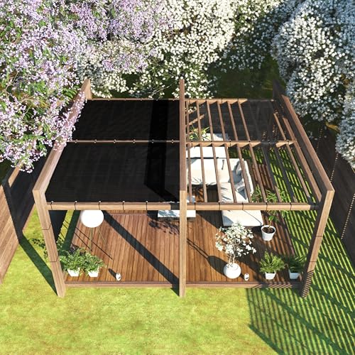 ColourTree Customized Size Fence Screen Privacy Screen Black 4' x 2' & Commercial Grade 170 GSM - Heavy Duty - 3 Years Warranty - Cable Zip Ties Included - color: Black 2nd Generation, size: 4' x 2' Custom Made Size