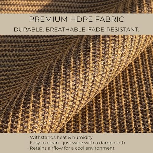 Outdoor Patio Roll Up Shade for Use on Exterior Porch, Patio, Window and More | High Density Polyethylene Privacy Screen Blocks 87% of UV Rays | Hardware Included | 7 ft Wide | Beachfront - color: Beachfront, size: 84"W x 72"H