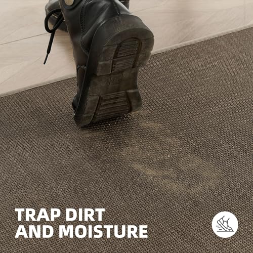 Indoor Door Mats 24"x36" Door Mat Indoor Entrance Resist Dirt Inside Washable Non Slip Entry Rugs for Entryway, Brown - color: Brown, size: 24"x36"