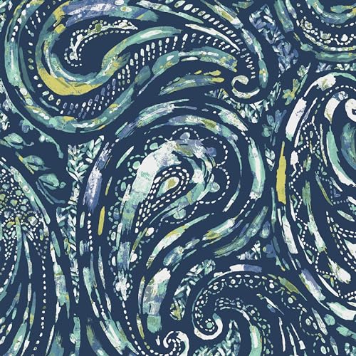 Arden Foam Outdoor Round Back Seat Cushion Kit, 20 x 19, Made with ProFoam, Rain-Proof, Fade Resistant, Sapphire Blue Ridge Paisley - color: Sapphire Blue Ridge Paisley, style: 20 x 19 Foam Rounded Back Seat Cushion
