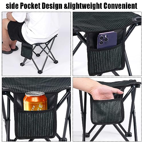 Camping Stool Portable, 13.7 Inch Folding Stool for Outdoor Gardening, Fishing, BBQ, Hiking with Carry Bag(400 LBS Capacity) - size: 1 Piece