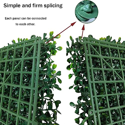 ODTORY Artificial Boxwood Roll: 60 X 120 in (50 sqft) UV-Anti Faux Ivy Boxwood Hedge Leaf Grass Wall for Patio Balcony Privacy, Garden, Backyard Greenery Wall Backdrop and Fence Decor - size: 5 ft x 10 ft- Boxwood