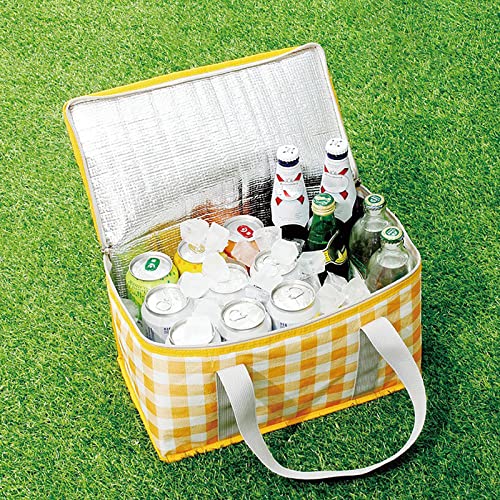 Cooler Bags Insulated for Beach, 15-Can Leakproof Soft Insulated Cooler Bag, Large Collapsible Portable Picnic Basket, Cooler Bags for Travel for Camping Beach Fishing,12.71quart - color: yellow