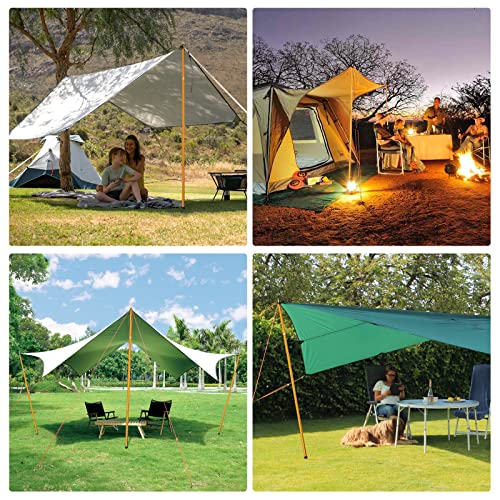 Odoland Adjustable Tarp Poles, Telescoping Aluminum Tent Poles Set of 2, Collapsible Lightweight Poles for Camping, Backpacking and Awnings - size: Thickness 1.4mm