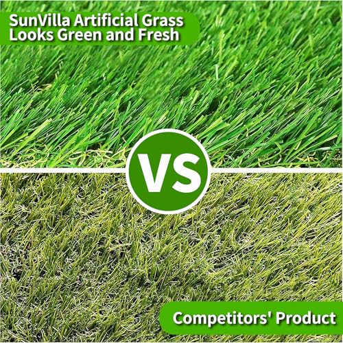 SunVilla Realistic Indoor/Outdoor Artificial Grass (5 ft X 10 ft = 50 Square feet) - size: 5 FT x 10 FT (50 Square FT)