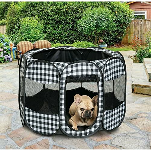 Portable Pet Playpen, Dog Playpen Foldable Pet Exercise Pen Tents Dog Kennel House Playground for Puppy Dog Yorkie Cat Bunny Indoor Outdoor Travel Camping Use - size: Large