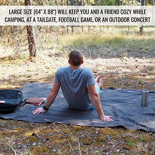 Arcturus Military Wool Blanket - Warm, Thick, Washable - Great for Outdoors, Camping, Stadium Blanket, Picnics, Travel - Car & Bushcraft Survival Kits - color: Royal Blue