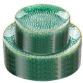 Rubtlamp 60 Green Plastic Plates, Hammered Clear and Gold Disposable Plates, Grenn Disposable Plates Include 30 Dessert Platos, 30 Dinner Platos for Party - color: Clear Green Gold