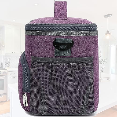 GYEUKHAM Unisex Insulated Lunch Bag, Purple, 10.2" x 7.5" x 9" - color: Purple