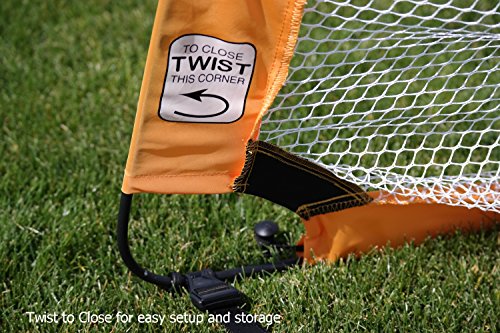 PUGG Pop Up Soccer Goal, Portable Training Football Knitted Poly Net Equipment, The Original Pickup Game Goal, Includes Two Goals & Bag - size: 6 Foot