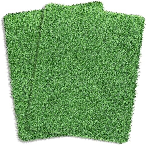 Artificial Grass Rug Turf for Dogs Indoor Outdoor Fake Grass for Dogs Potty Training Area Patio Lawn Decoration (25.6 x 19.7 Inch (Pack of 2)) - size: 25.6 x 19.7 Inch (Pack of 2)
