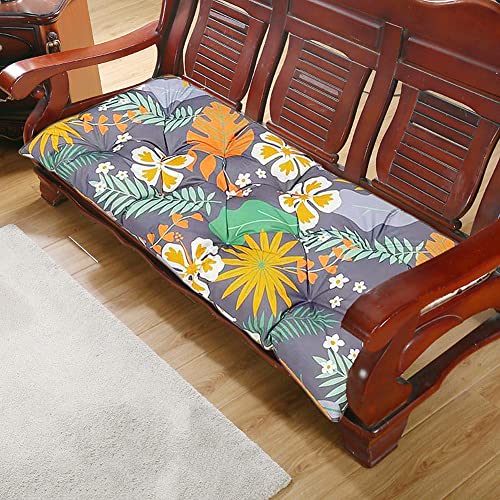 Srutirbo Waterproof Outdoor Bench Cushion, 48"x20", Swing Cushion Patio Furniture Cushions 3 Seater, for Garden Patio Furniture Lounger Bench (Flower, 48x20 in) - color: Flower