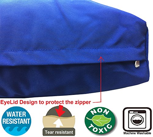 Dogbed4less Jumbo 1680 Nylon Heavy Duty Dog Pet Bed External Zipper Duvet Cover - Replacement Cover only, 55X47X4 Inches, Navy Blue - color: Navy Blue, size: 55X47X4 Inches