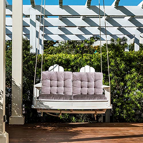 Outdoor Cushions Square Floor Pillow Thicken Tufted Seat Pad Large Floor Cushion for Yoga Meditation Living Room Balcony Office Patio, 22x22 Inch, Grey(1 Pack)
