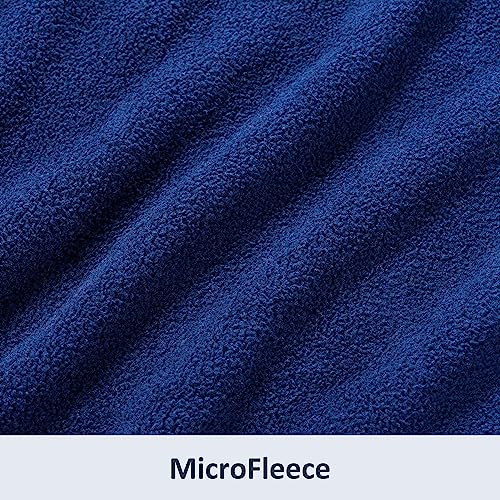 Berkshire Blanket Microfleece Throw Size Bed Throw Blanket Navy, Lightweight Soft Breathable Plush Micro Fleece Throw Blanket for Travel, Bed and Couch, 50x60 Inches - color: Navy, size: Throw/Throw XL