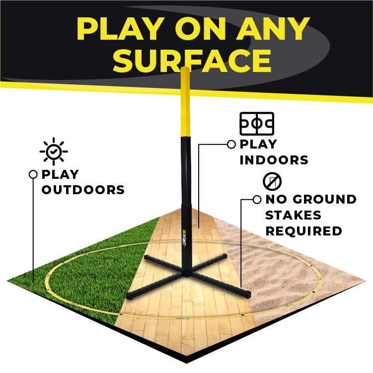 Indoor & Outdoor Team Game – Original Flying Disc Toss Sport - Fun For Events & Gatherings - Play At The Beach, Backyard, Park, Tailgates - Quick Easy 3 Minute Setup – For All Ages