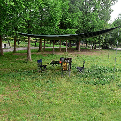 Wind Tour Portable Multifunctional Outdoor Camping Traveling Awning Backpacking Tarp Sunshade Lightweight UV Protection and PU 3000mm Waterproof Rain Fly Tarp Shelter (118 * 177 inches) - size: 118×177 inches