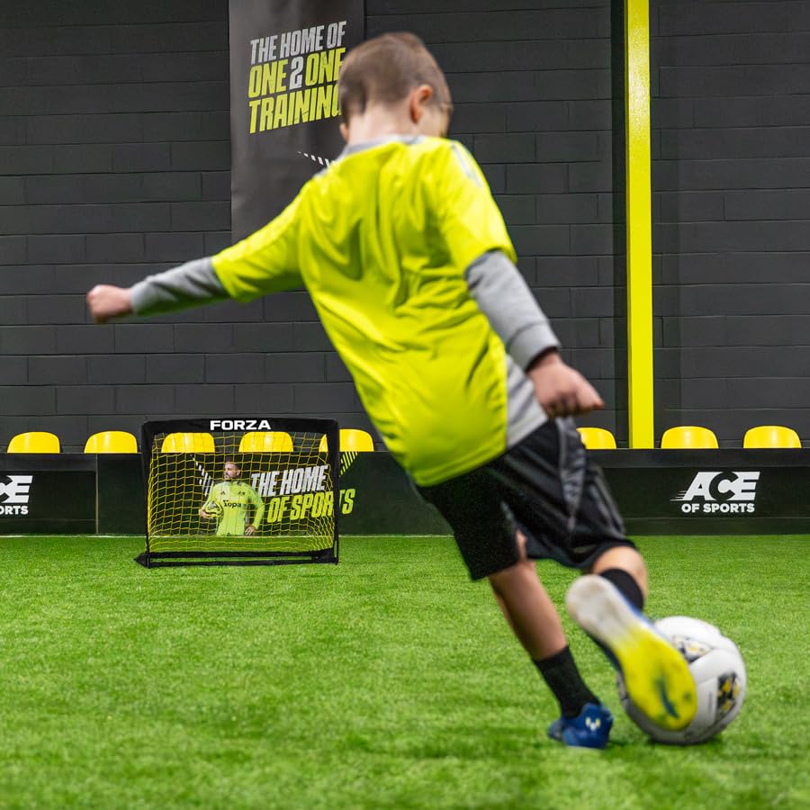 FORZA Square Pop-Up Soccer Goal [4 Sizes] | Portable Goal Posts for Kids Shooting Practice - Pop-Up in Minutes | Single or Pair of Goals - size: 3ft x 2.2ft, style: Single