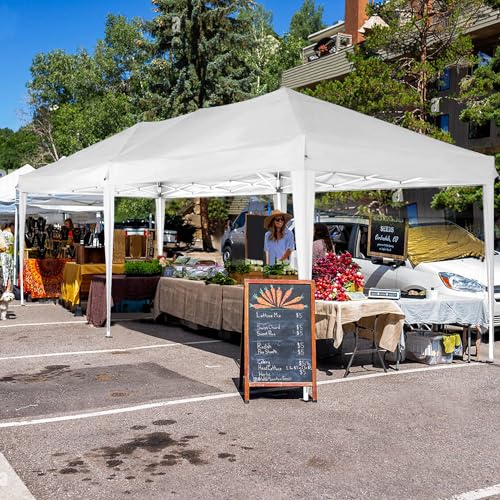 COBIZI Canopy 10x20 Pop Up Canopy Tent with 6 Sidewalls Easy Pop Up Tent 10x20 Waterproof Commercial Instant Shelter UPF 50+ Portable Gazebo Wedding Tents for Parties Carport Vender Events - color: White, size: 10x20FT with 6 sidewalls