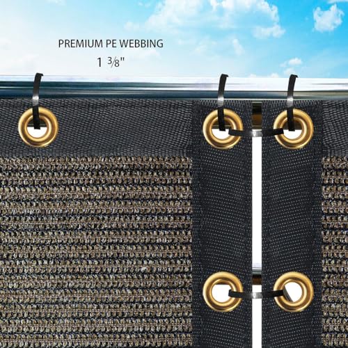Houssity Brown 6' x 2' Fence Privacy Screen Cover Panel Shade Cloth Fabric for Chain Link Fence Patio Pool Driveway Walkway Construction Project Playground Outdoor Events - color: Brown, size: 6' x 2'