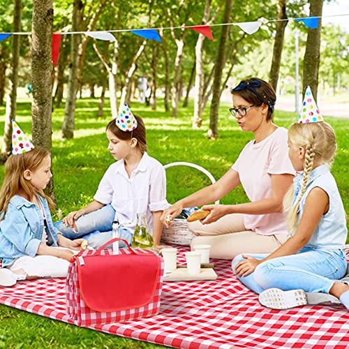 LRUUIDDE Oversize Picnic Beach Blanket, 80''x80'' Outdoor Waterproof Foldable Sandproof Blankets Plaid Picnic Mat for Beach Camping on Grass Picnic Blankets (RED, 80x80in) - color: Red 1, size: 6'8" x 6'8" (Rectangular)