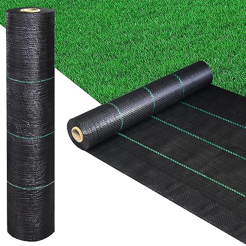 Weed Barrier Fabric Premium 5oz Landscape Fabric Heavy Duty Ground Cover Pro Garden Road Fabric Commercial Weed Barrier Fabric Anti-Weed Gardening Mat, 4FTx250FT - size: 5oz -4FT x250FT (New)