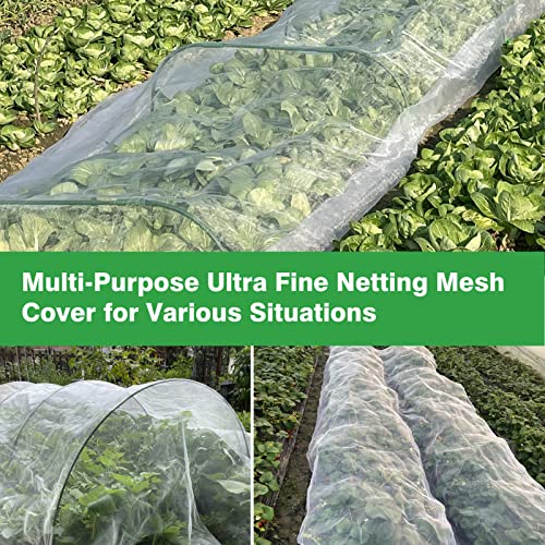Ultra Fine Garden Netting 4'x10' Plant Pest Barrier Covers Bird Patio Mosquito Netting Tree Vegetable Mesh Protection Netting Fruit Greenhouse Row Nets for Garden - size: 4'x10'