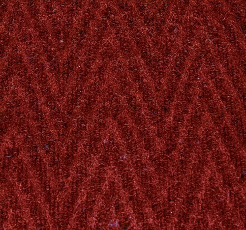 Guardian Golden Series Chevron Indoor Wiper Floor Mat, Vinyl/Polypropylene, 3'x10', Red - color: Red, size: 3' x 10' (Rectangular)