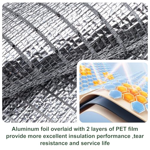 Aluminet Shade Cloth, 20x20FT 85% Heat Reflective Tarp for Blocking Sun with Reinforced Stainless Steel Grommets for Pergola Shade Cover, Garden, Cars, Dogs, Greenhouse - color: 85% Shading Rate, size: 20x20 FT