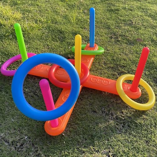 Ring toss Game for Kids Outdoor, Yard Toss Game for Kids & Family - Ring Toss Games, Indoor and Outdoor Sports Toys, Beach Toys, Swimming Pool Toy, Children's Birthday Gift.