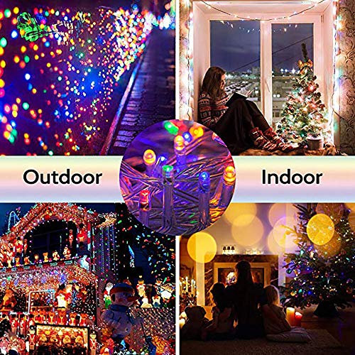 String Lights Indoor Bedroom, 98FT 200 LED Fairy String Lights Outdoor Waterproof, 8 Modes Memory Twinkle Christmas Light Plug in for Classroom Dorm Patio Tree Garden Decor (Multicolor) - color: Multicolor, size: 200LED