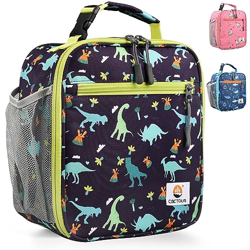 CaCTOUR Lunch Box Kids,Premium Insulated Lunch Bag for Girls Boys,Soft Bag Mini Cooler Back to School Thermal Reusable Lunch Bag for Work School Picnic (Dino) - color: C-Dino