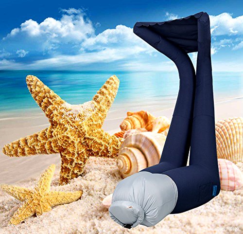 Portable Outdoor & Indoor Inflatable Air Lounger Sofa with Handy Storage Bag for Travelling (navy3)