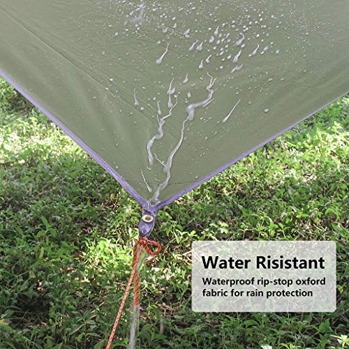 Unigear Hammock Rain Fly, 16.5/14.4/13.1/9.8ft Camping Tarp, UV Protection & Waterproof & Lightweight for Camping, Backpacking and Outdoor Adventure (Green, 9.8 * 13.1ft) - color: Green, size: 9.8*13.1ft