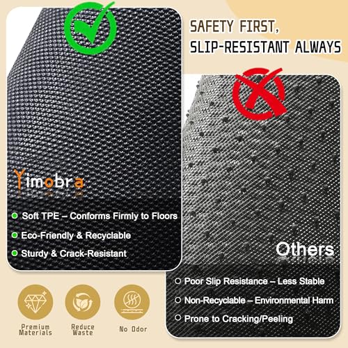 Yimobra Outdoor Mats for Front Door 29.5x17, Stops Mud & Dirt at Entrance, Fits Garage & Patio, All-Weather Waterproof Non Slip Outdoor Indoor Welcome Mat, Mix Grey - color: Mix Grey, size: 29.5x17 Inch