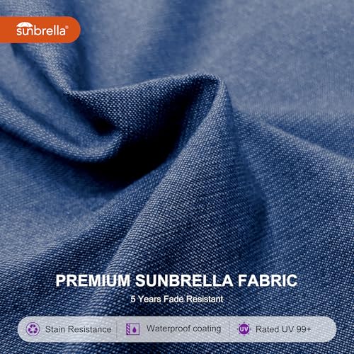 PURPLE LEAF 9' X 12' Cantilever Outdoor Patio Umbrella Large Heavy Duty 360° Rotation Double Top Offset Rectangular Umbrellas for Backyard Deck Pool, Spectrum Indigo - color: Spectrum Indigo, size: 9' X 12'