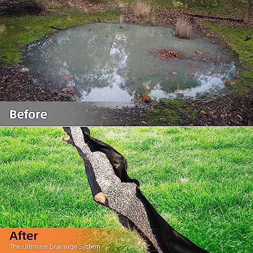 Towallmark Geotextile Landscape, 3ft x 100ft & 8oz Geotextile Fabric, PP Drainage 350N Tensile Strength & 440N Load Capacity, for Driveway & Road Stabilizationr, Erosion Control, French Drains - size: 3ft x 100ft & 8oz